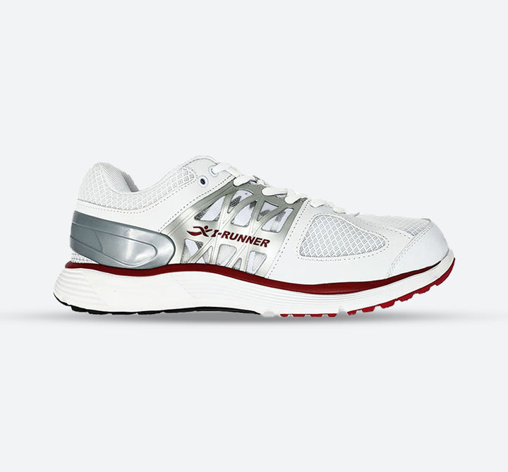 Mens Wide Fit I-Runner Lincoln Walking Trainers in White - Image 1