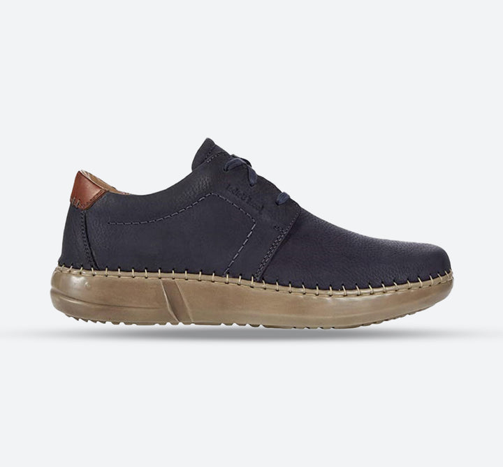 Mens Wide Fit Josef Seibel Louis 01 Shoes in Navy Blue - Image 1