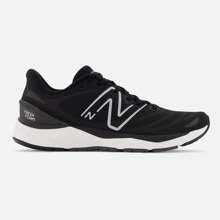 Women's Wide Fit New Balance MSOLVPW4 Running/Walking Trainers in Black/White - Image 1