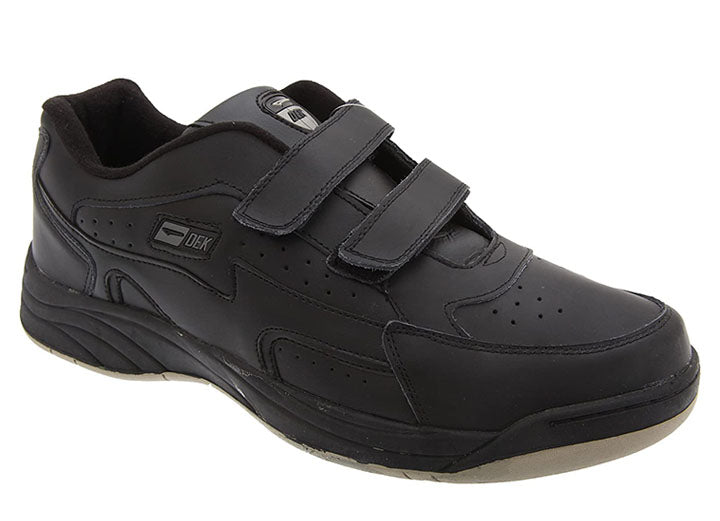 Mens Wide Fit Dek Arizona Trainers black and white in Black - Image 1