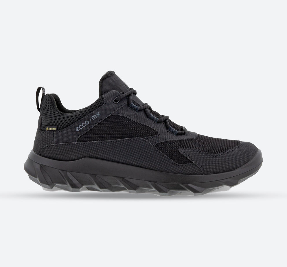 Men's Wide Fit ECCO Mx M Low Gtx GORE-TEX Trainers in Black/Black - Image 1