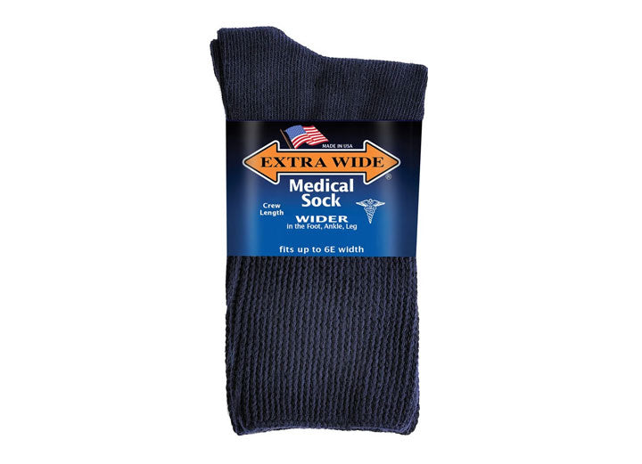 Mens Extra Wide 5850 Comfort Fit Medical Socks in White - Image 1