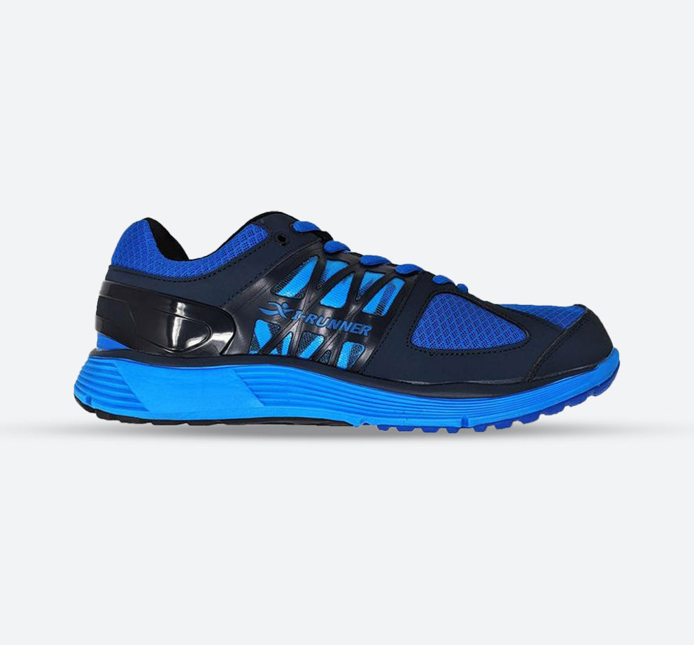 Mens Wide Fit I-Runner Noble Trainers in Blue - Image 1