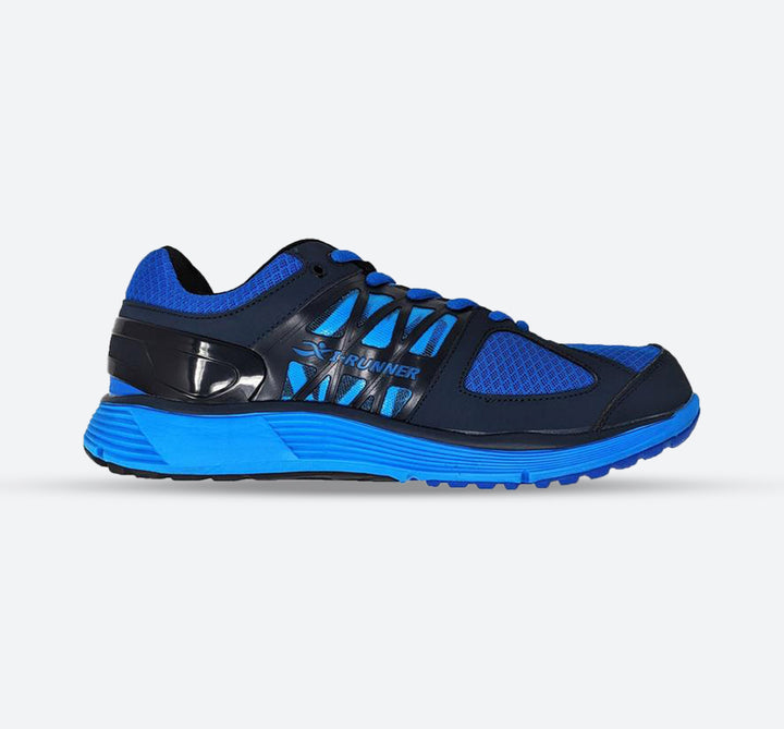 Mens Wide Fit I-Runner Noble Trainers in Blue - Image 1