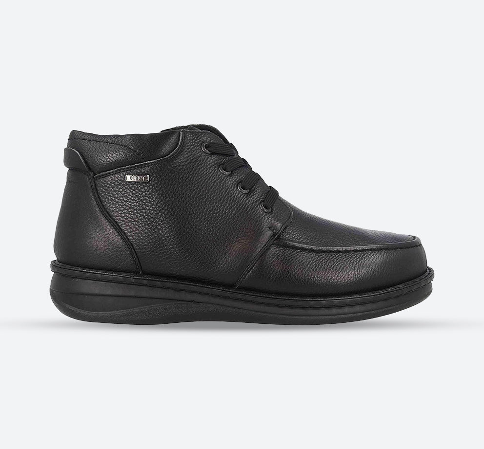 Mens Wide Fit Grunwald P-3712 Waterproof Boots in Black Nubuck - Image 1