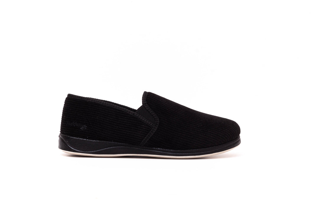 Mens Wide Fit Padders Albert Slip On Slippers in Navy - Image 5