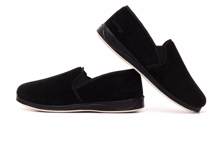 Mens Wide Fit Padders Albert Slip On Slippers in Navy - Image 1