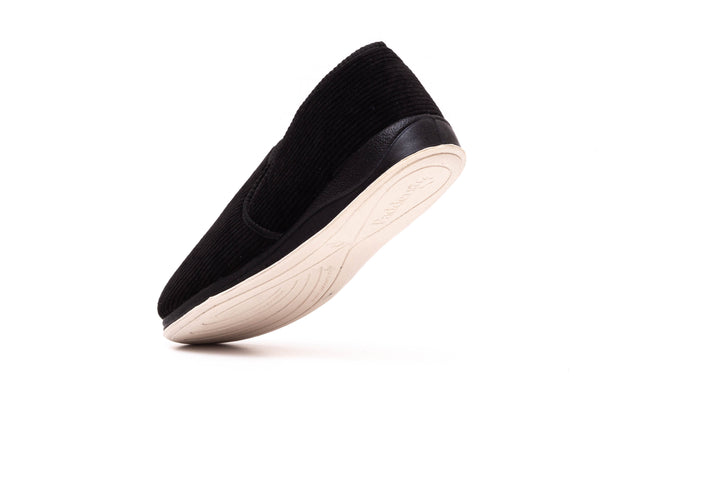Mens Wide Fit Padders Albert Slip On Slippers in Navy - Image 1