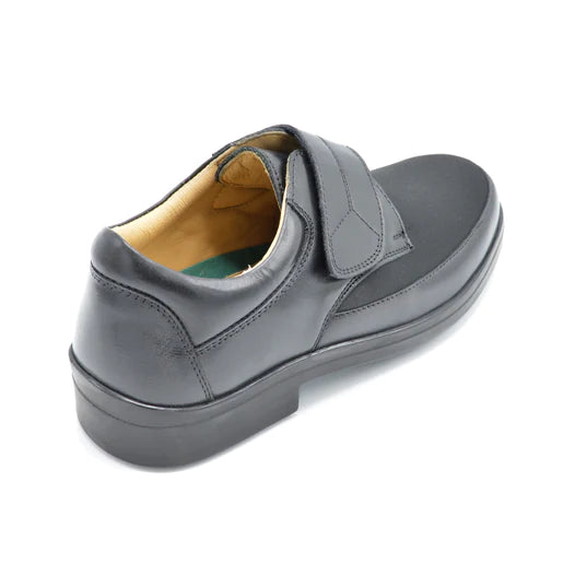 Mens Wide Fit Roamers M195A Shoes in Black - Image 5