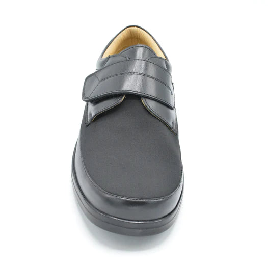 Mens Wide Fit Roamers M195A Shoes in Black - Image 1