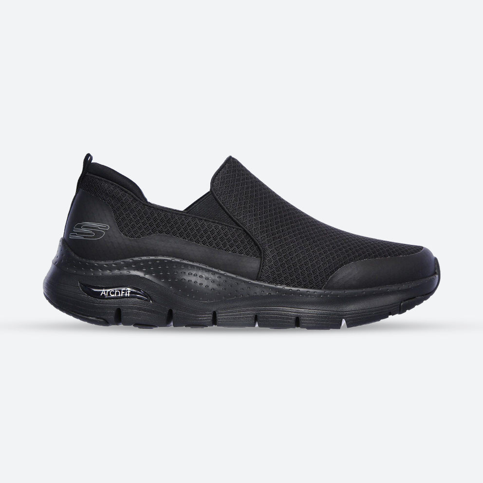 Mens Wide Fit Skechers Arch Fit Banlin Shoes in Black - Image 1