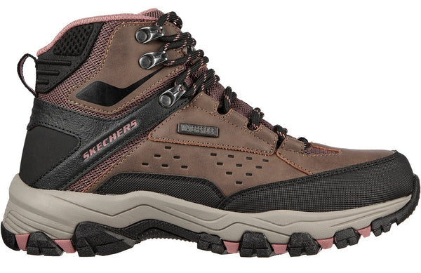 Women's Wide Fit Skechers 2E |Relaxed Fit| 158257 Selmen Hiking Waterproof Outdoor Boots in Chocolate - Image 1