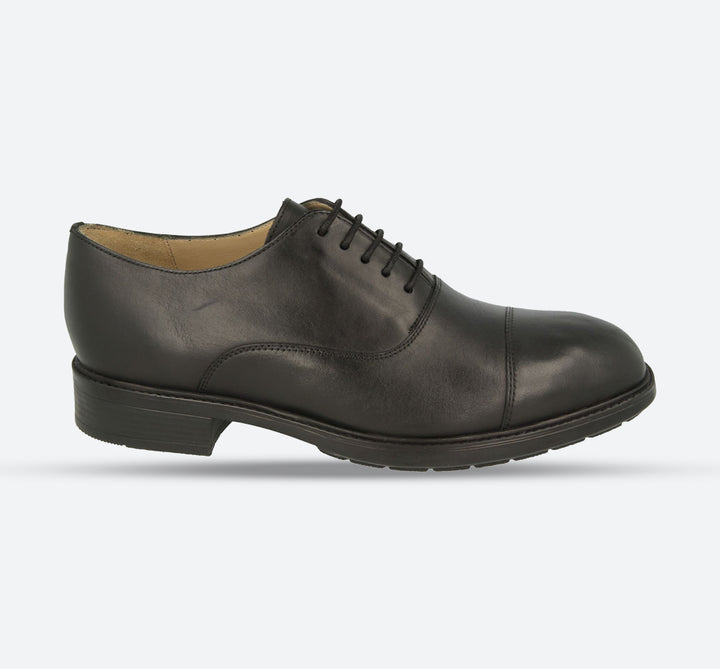 Mens Wide Fit DB Sutton Shoes in Black - Image 1
