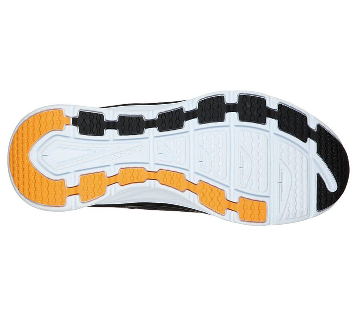 Men's Wide Fit Skechers 232044 D'lux Walker Walking Trainers in Black/White - Image 1