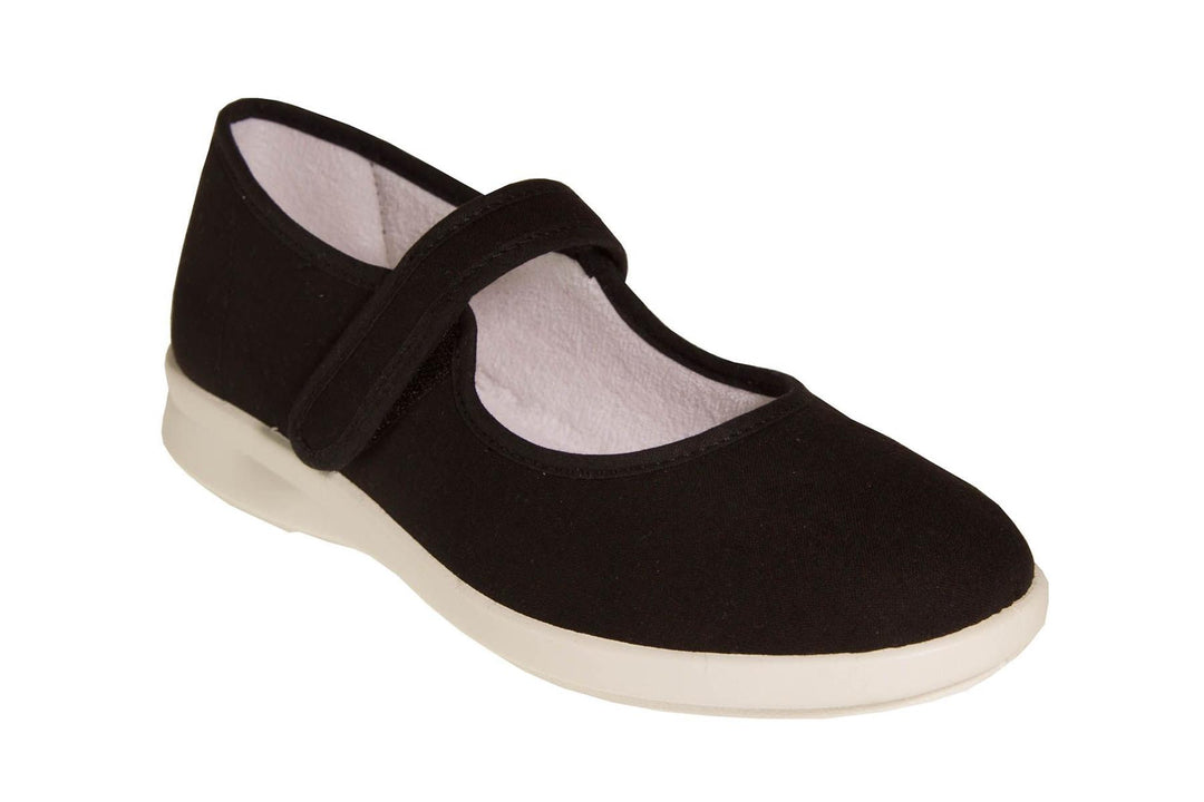 Womens Wide Fit DB Jura Canvas in Black - Image 4