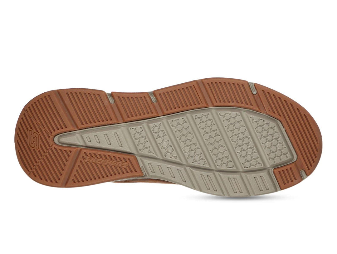 Men's Wide Fit Skechers 210021 Benago Hombre Walking Trainers in Dark Brown - Image 7