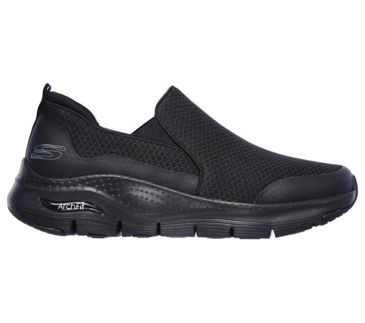 Mens Wide Fit Skechers SK232043WW Arch Fit Banlin Walking Trainers in Black - Image 1