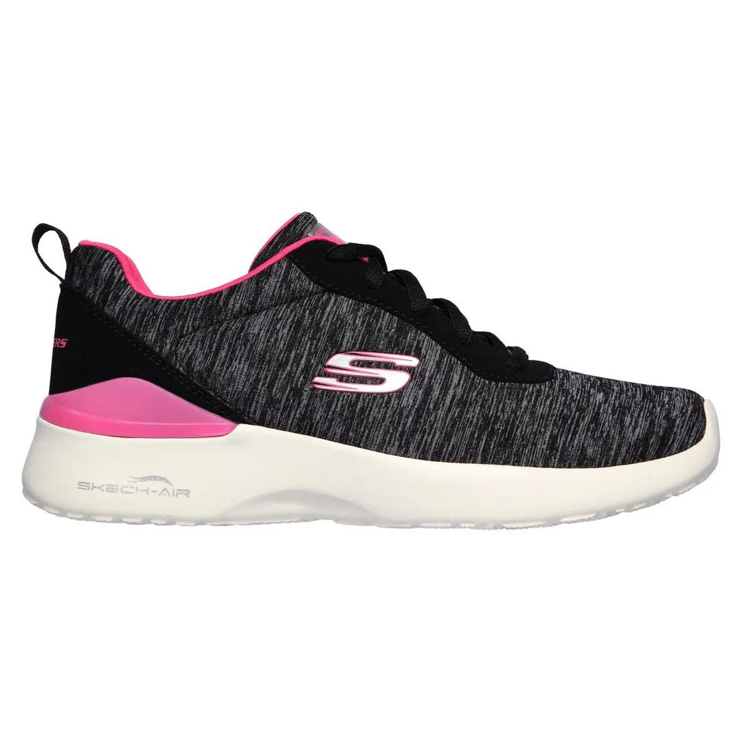 Womens Wide Fit Skechers Paradise Waves 149344 Walking Trainers in Black/Hot Pink - Image 2