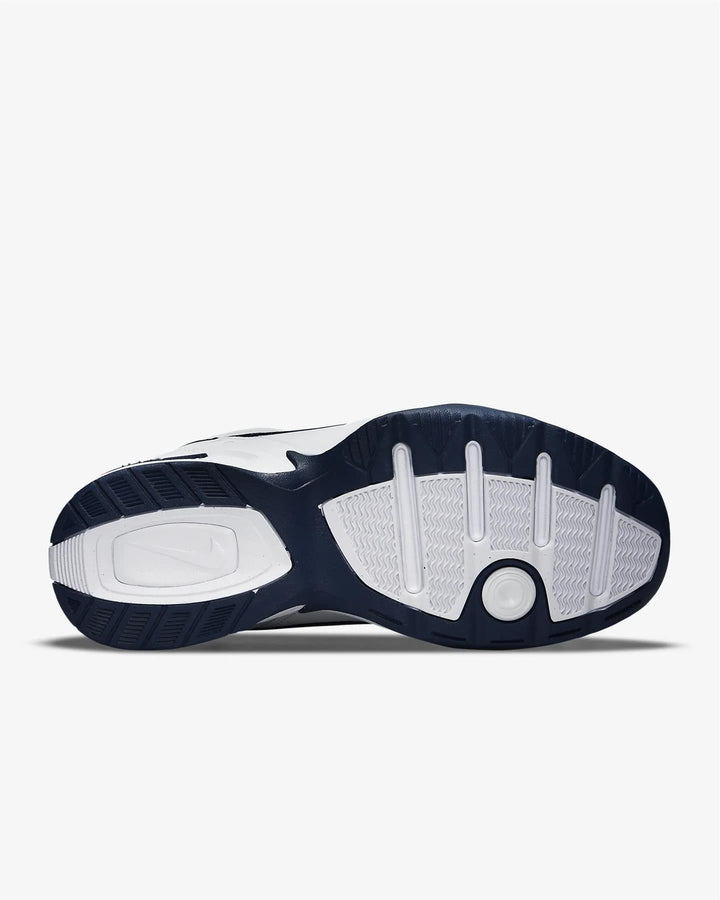 Women's Wide Fit Nike 416355-102 Air Monarch Iv Trainers in White/Metalic Silver - Image 1