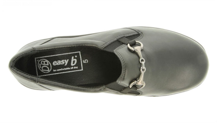 Womens Wide Fit DB Antartica Shoes in Black Leather - Image 1