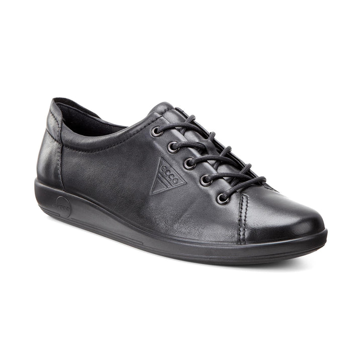 Women's Wide Fit ECCO Soft 2.0 Shoes in Black - Image 1