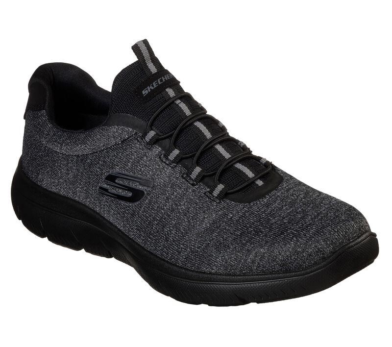 Men's Wide Fit Skechers 52813 Summits Forton Walking Trainers in Black - Image 3