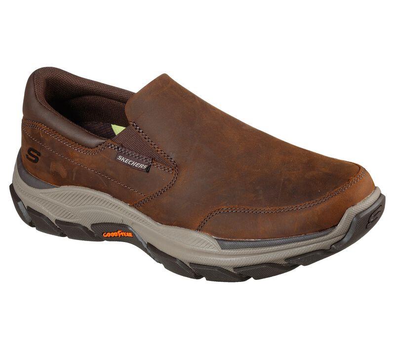 Men's Wide Fit Skechers 204480 Respected Calum Walking Trainers in Brown - Image 9