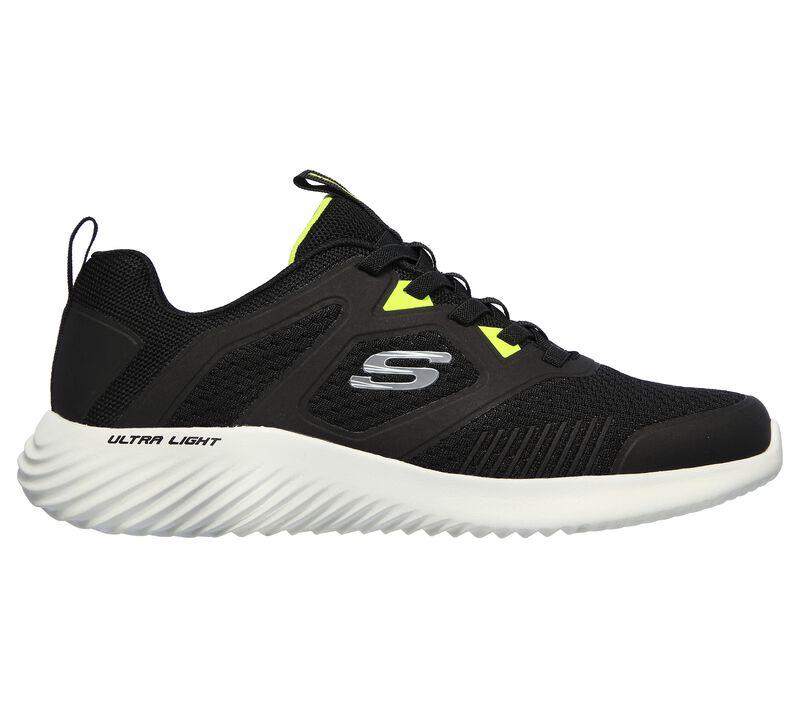 Men's Wide Fit Skechers 232279 Bounder High Degree Walking Trainers in Black - Image 2