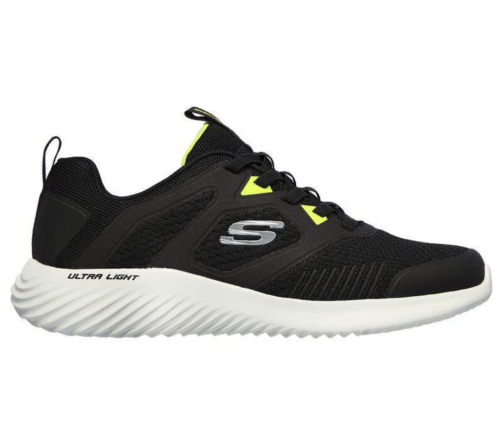 Men's Wide Fit Skechers 232279 Bounder High Degree Walking Trainers in Black - Image 1