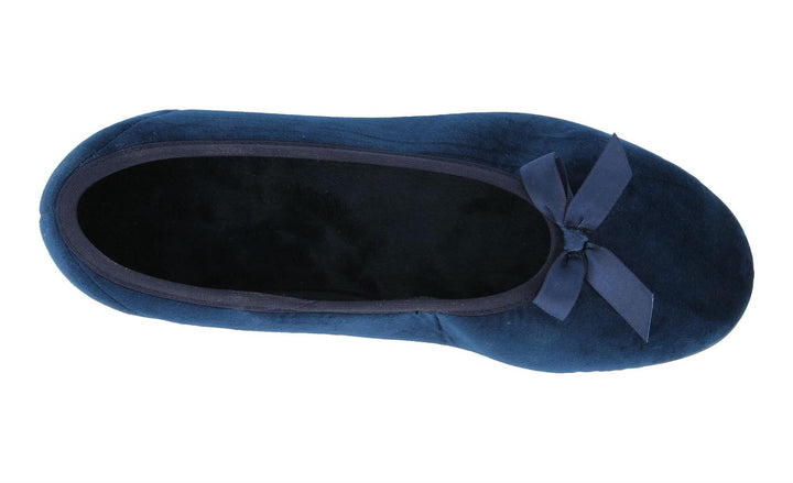 Womens Wide Fit DB Thetford Slippers in Black - Image 1
