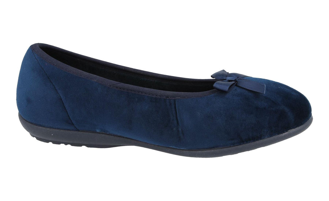 Womens Wide Fit DB Thetford Slippers in Black - Image 8