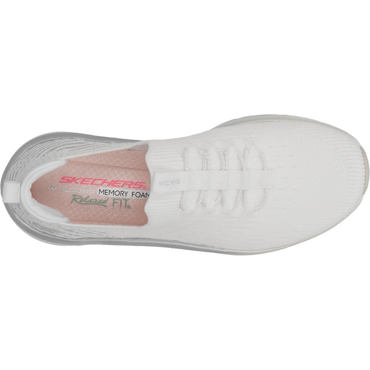 Women's Wide Fit Skechers Let It Glow- 149366 D'lux Walker Relaxed Fit Trainers in Black - Image 1