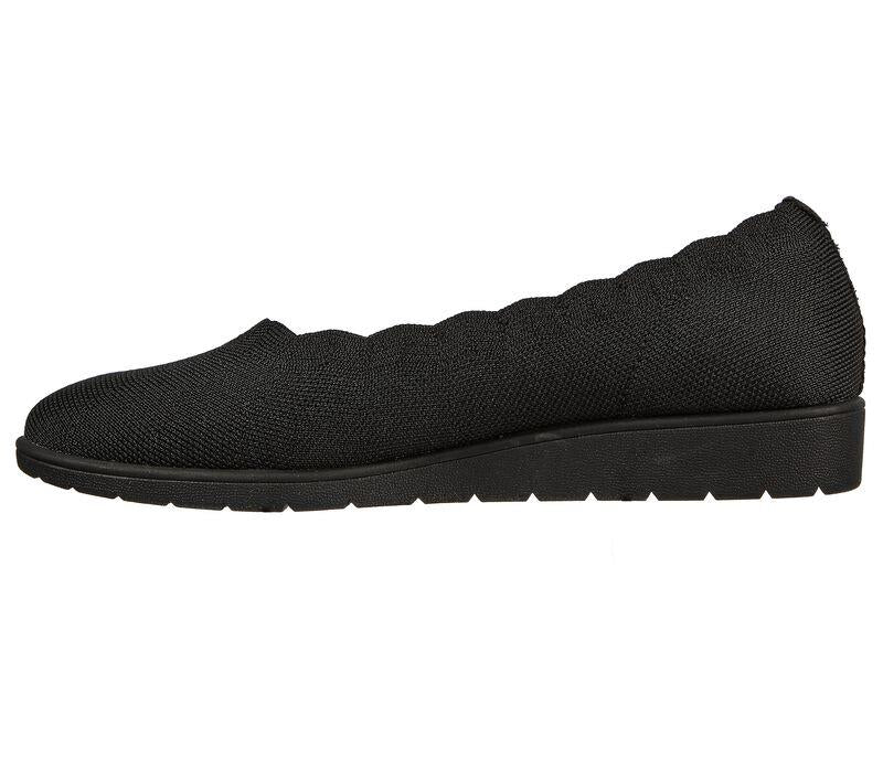 Womens Wide Fit Skechers 158156 Cleo Flex Wedge Spellbind Slip On Shoes in Black - Image 4