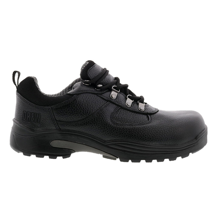 Mens Wide Fit Drew Boulder Waterproof Shoes in Black - Image 1