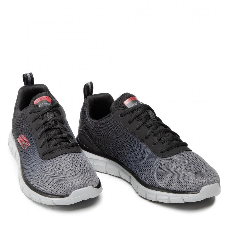 Men's Wide Fit Skechers 232399 Track-Ripkent Walking Trainers in Black/Charcoal - Image 5