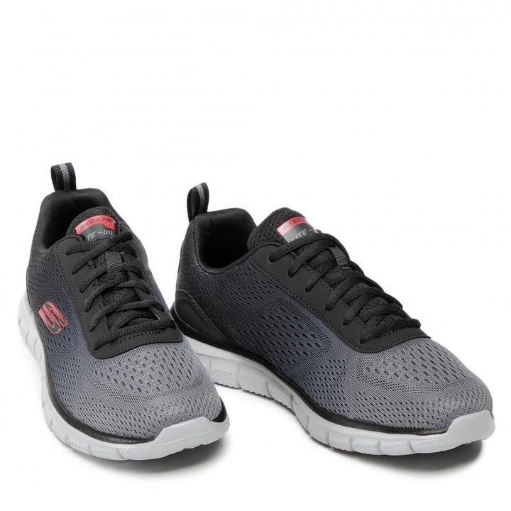 Men's Wide Fit Skechers 232399 Track-Ripkent Walking Trainers in Black/Charcoal - Image 1