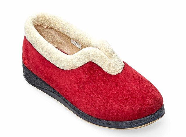 Womens Wide Fit Padders Carmen Slippers in Navy - Image 3