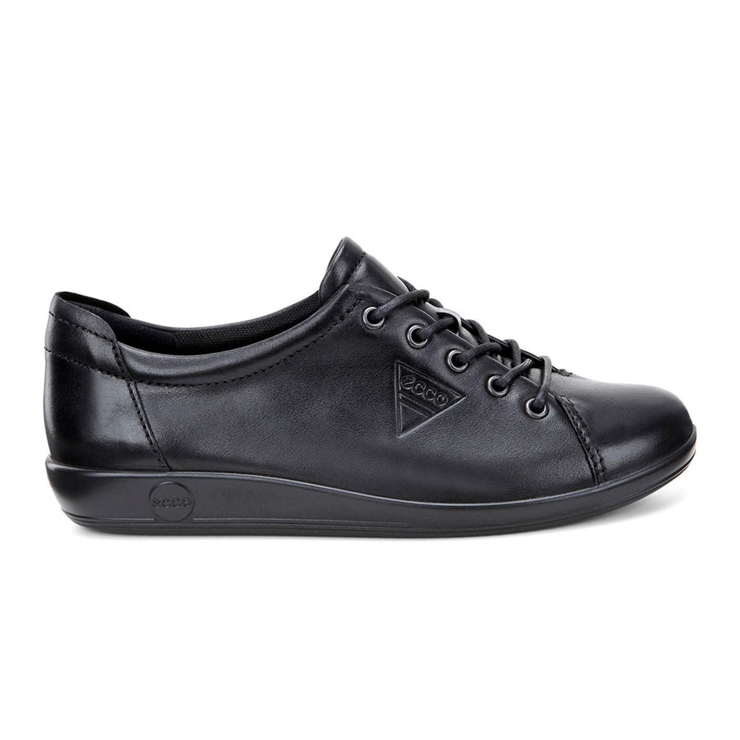 Women's Wide Fit ECCO Soft 2.0 Shoes in Black - Image 2