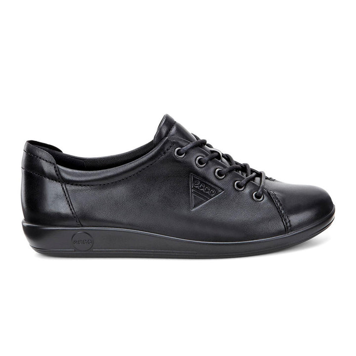 Women's Wide Fit ECCO Soft 2.0 Shoes in Black - Image 1