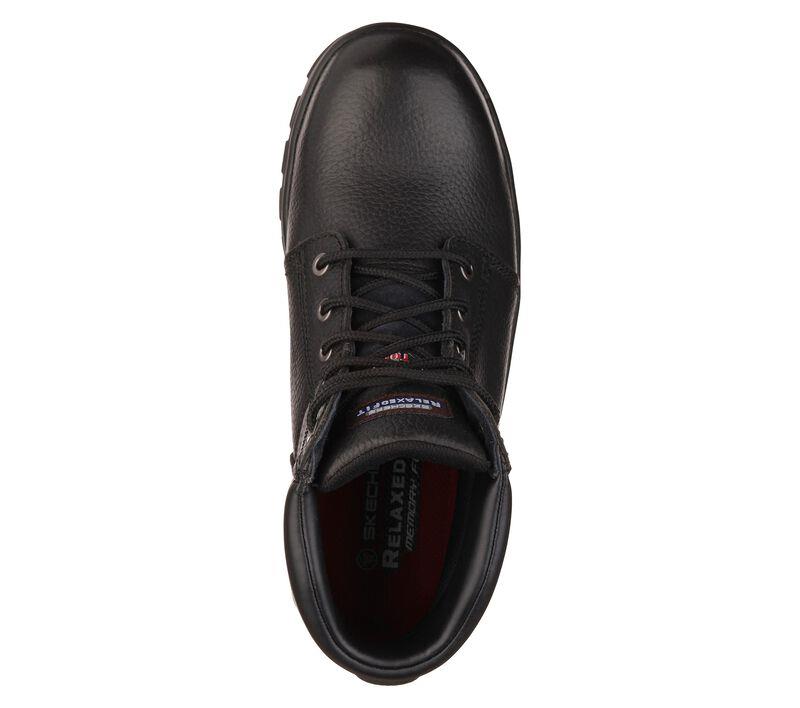 Men's Wide Fit Skechers Work shire 77009 Safety Boots in Black - Image 5