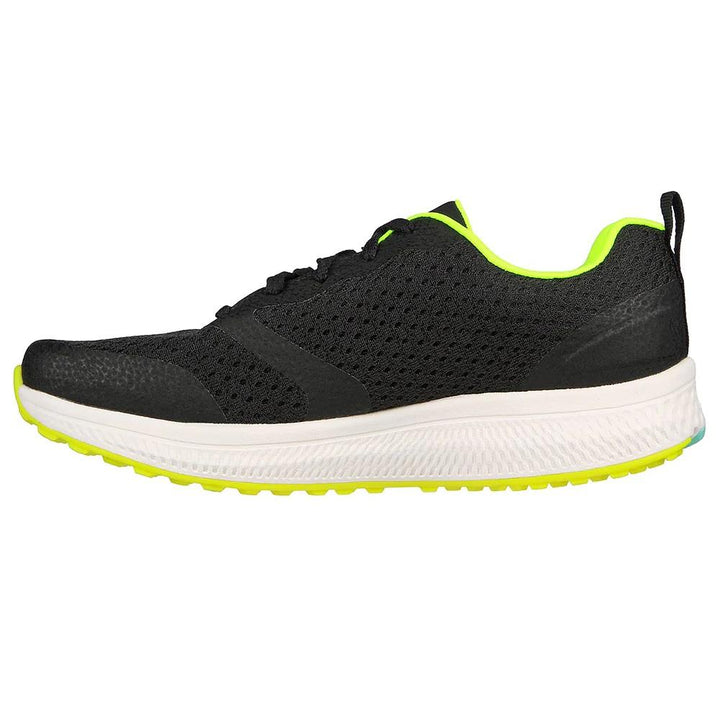 Women's Wide Fit Skechers 128277 Performance Go Run Consistent Intensify Trainers in Black/Lime - Image 1