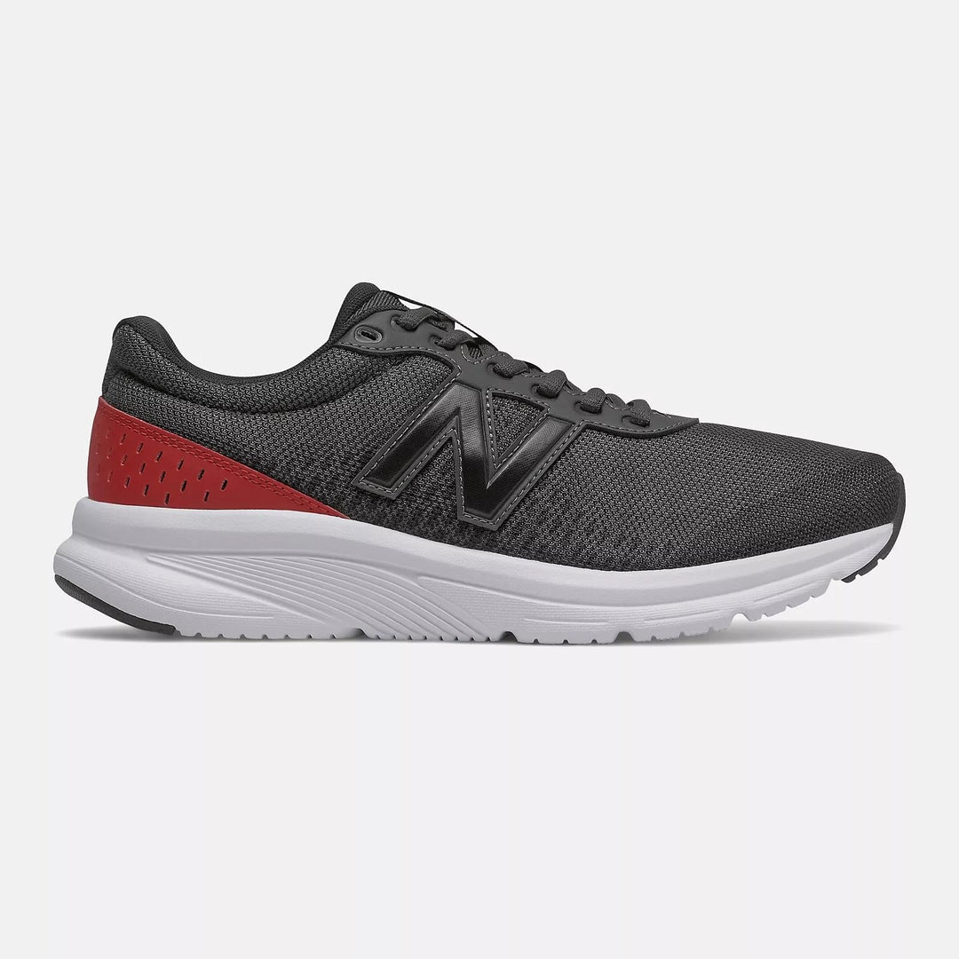 Mens Wide Fit New Balance M411CK2 Walking and Running Trainers - Black/Red in Black/Red - Image 2