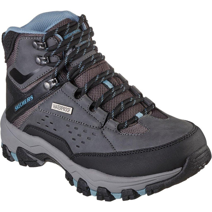 Women's Wide Fit Skechers 2E |Relaxed Fit| 158257 Selmen Hiking Waterproof Outdoor Boots in Chocolate - Image 1