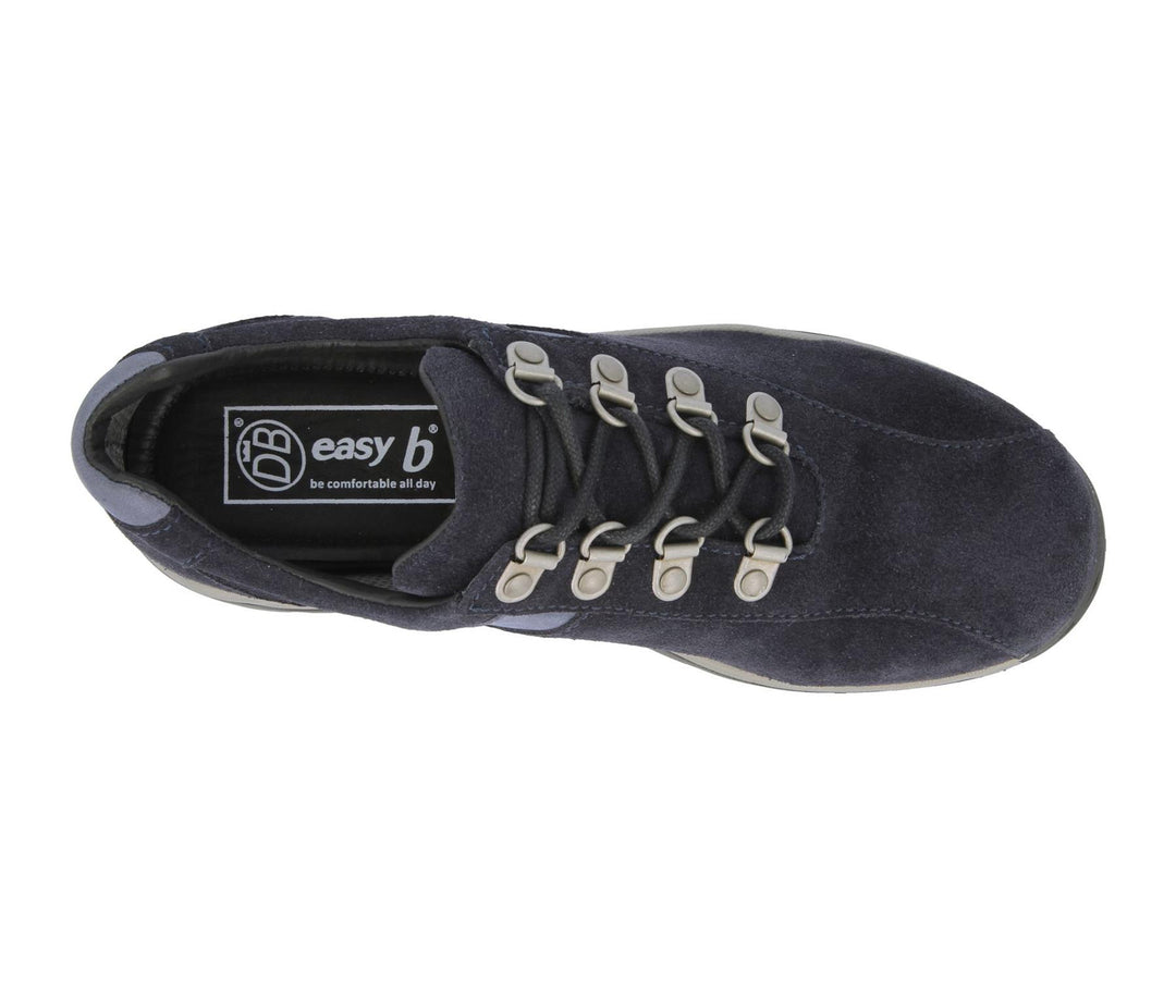 Womens Wide Fit DB Wyoming Walking Trainers in Black Suede - Image 10