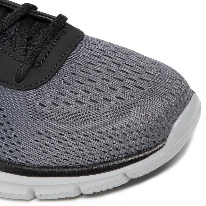 Men's Wide Fit Skechers 232399 Track-Ripkent Walking Trainers in Black/Charcoal - Image 4