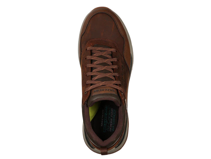 Men's Wide Fit Skechers 210021 Benago Hombre Walking Trainers in Dark Brown - Image 1