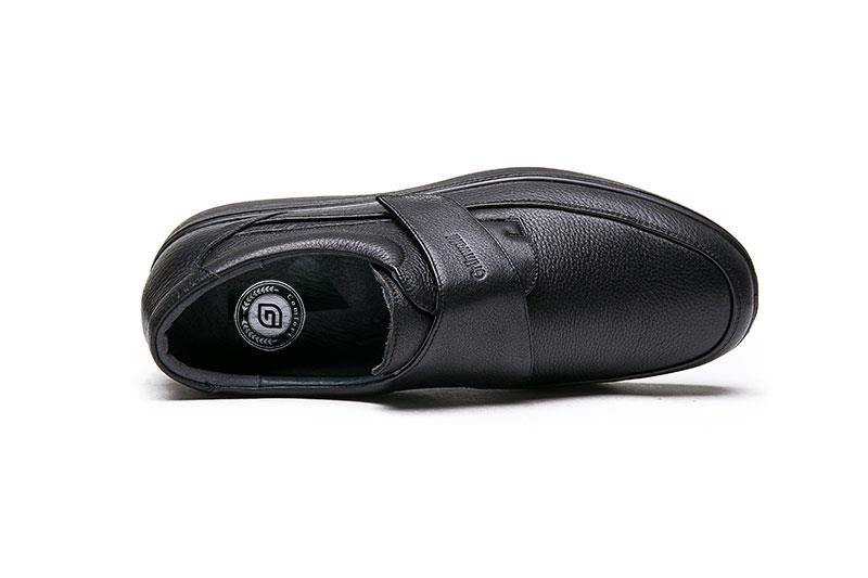 Mens Wide Fit Grunwald A-903 Shoes in Black - Image 6