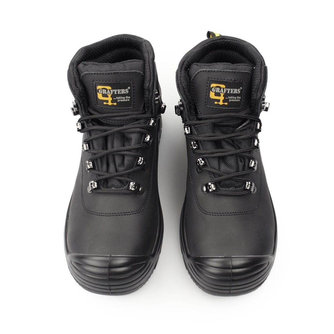 Mens Wide Fit Grafters M9508A Safety Boots in Black - Image 3