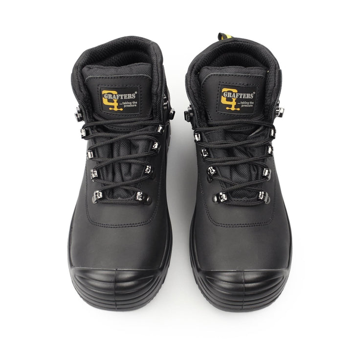 Mens Wide Fit Grafters M9508A Safety Boots in Black - Image 1