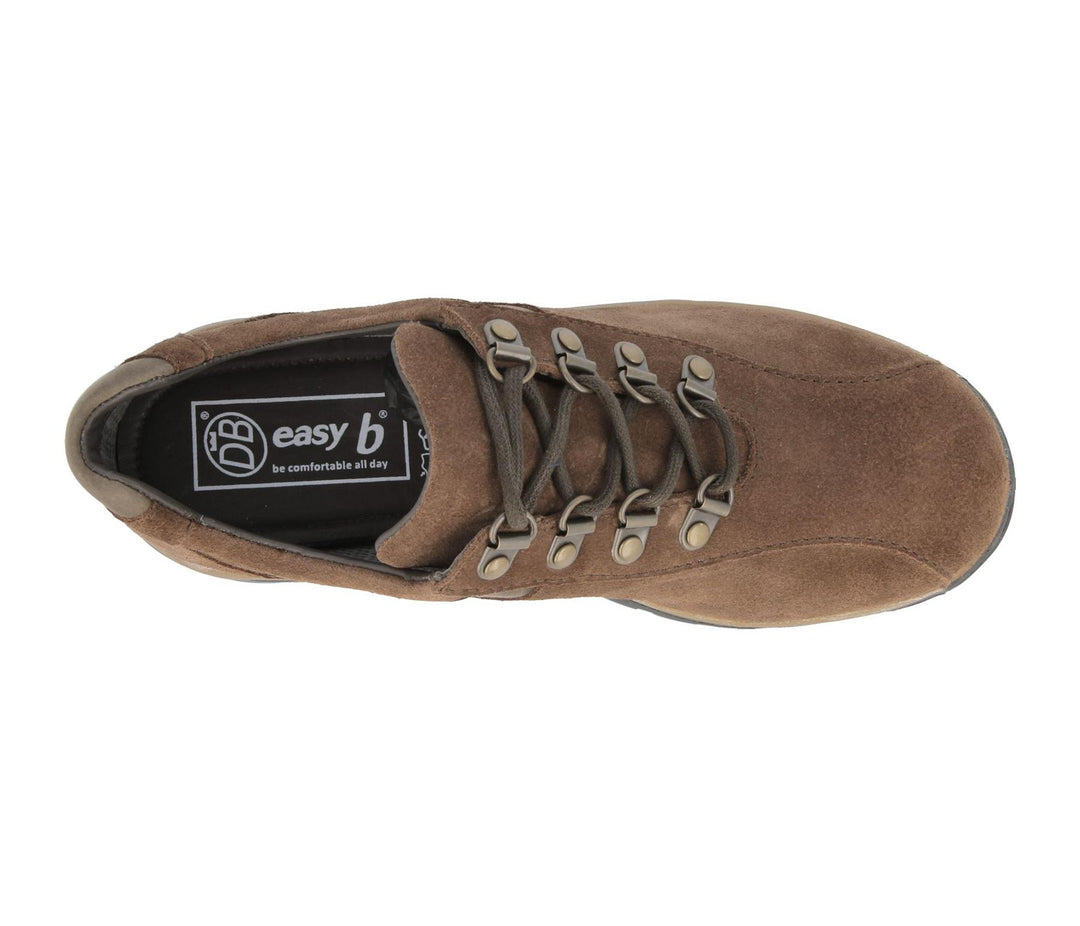 Womens Wide Fit DB Wyoming Walking Trainers in Black Suede - Image 18